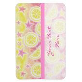 Magnet Flexible Aimant Premium "Your Text" en citron rose (Vertical)