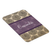 Magnet Flexible Aimant Premium Zinnia Vintage Violet (Côté Droit)