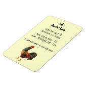 Magnet Flexible Aimant publicitaire personnalisé Retro Rooster (Côté Gauche)