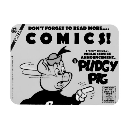 Magnet Flexible Aimant PUDGY PIG classique (P.S.A.) (Horizontal)