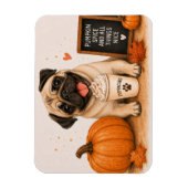Magnet Flexible Aimant Pug Pumpkin Spice (Vertical)