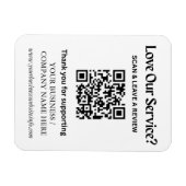 Magnet Flexible Aimant QR Code pour avis Google pour petites entre (Horizontal)
