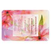 Magnet Flexible Aimant Rectangle de Mariage Fleur d'Hibiscus Rose (Horizontal)