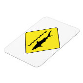 Magnet Flexible Aimant rectangulaire du panneau jaune "requins ave (Côté Gauche)