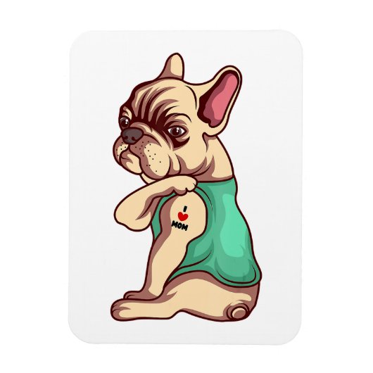 Magnet Flexible Aimant Réfrigérateur Visage pour Chien-taule Franç (Vertical)