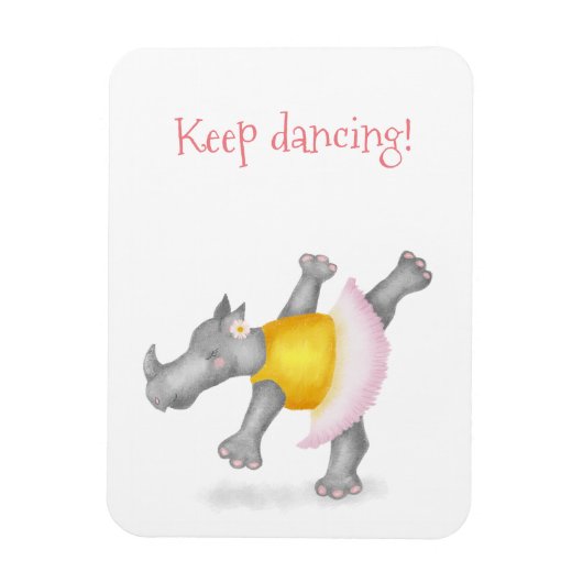 Magnet Flexible Aimant rhinocéros mignon (Vertical)