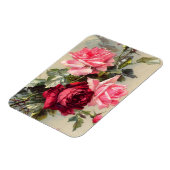 Magnet Flexible Aimant rose et rouge vintage (Côté Gauche)
