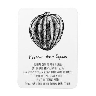 Magnet Flexible Aimant rôti de recette de courge de gland