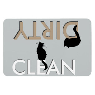 Magnet Flexible Aimant Sale-Propre de lave-vaisselle de chat -