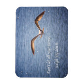Magnet Flexible Aimant Seagull et mots inspirants (Vertical)