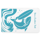 Magnet Flexible Aimant SHARK SURFER texte personnalisé (Horizontal)