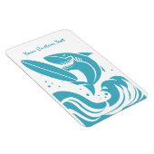 Magnet Flexible Aimant SHARK SURFER texte personnalisé (Côté Droit)