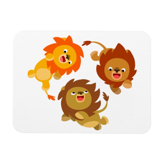 Magnet Flexible Aimant souple Lions Cartoon sans poids mou (Horizontal)