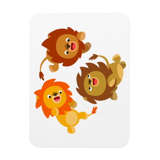 Magnet Flexible Aimant souple Lions Cartoon sans poids mou (Vertical)