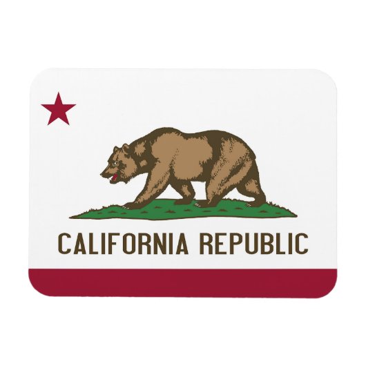 Magnet Flexible Aimant souple patriotique avec drapeau californien (Horizontal)