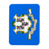 Magnet Flexible Aimant souple patriotique avec drapeau Connecticut (Vertical)