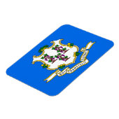 Magnet Flexible Aimant souple patriotique avec drapeau Connecticut (Côté Gauche)