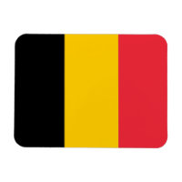 Aimant souple patriotique avec drapeau de Belgique