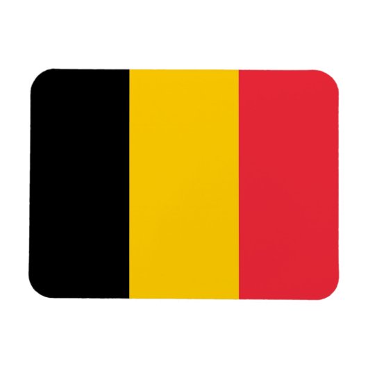Magnet Flexible Aimant souple patriotique avec drapeau de Belgique (Horizontal)