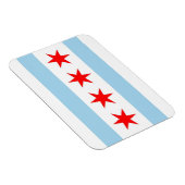 Magnet Flexible Aimant souple patriotique avec drapeau de Chicago (Côté Droit)