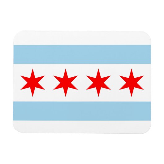 Magnet Flexible Aimant souple patriotique avec drapeau de Chicago (Horizontal)