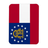 Magnet Flexible Aimant souple patriotique avec drapeau de Géorgie (Vertical)