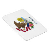 Magnet Flexible Aimant souple patriotique avec drapeau de l'Illino (Côté Droit)