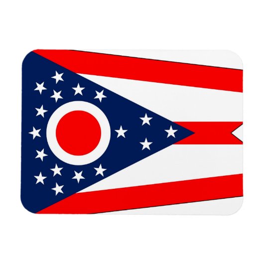 Magnet Flexible Aimant souple patriotique avec drapeau de l'Ohio (Horizontal)