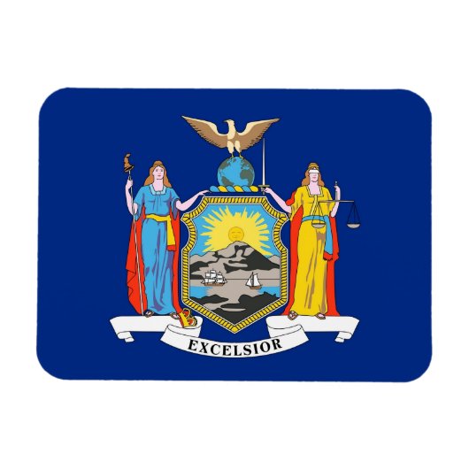 Magnet Flexible Aimant souple patriotique avec drapeau de New York (Horizontal)