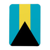 Magnet Flexible Aimant souple patriotique avec drapeau des Bahamas (Vertical)