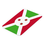 Magnet Flexible Aimant souple patriotique avec drapeau du Burundi (Côté Gauche)