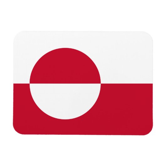 Magnet Flexible Aimant souple patriotique avec drapeau du Groenlan (Horizontal)