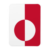 Magnet Flexible Aimant souple patriotique avec drapeau du Groenlan (Vertical)