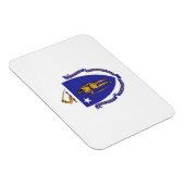 Magnet Flexible Aimant souple patriotique avec drapeau du Massachu (Côté Droit)