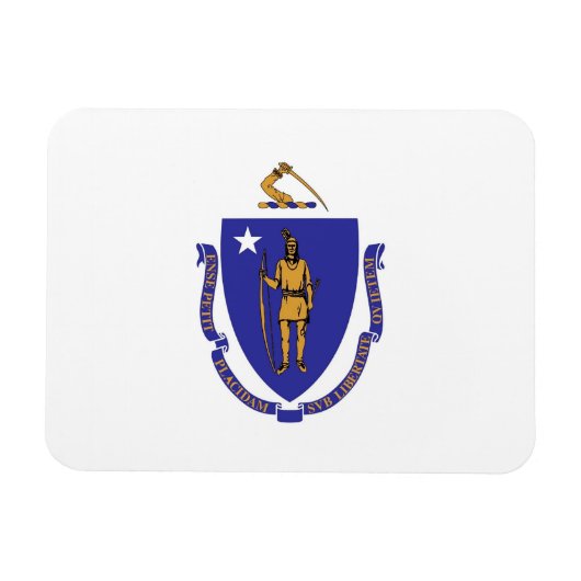 Magnet Flexible Aimant souple patriotique avec drapeau du Massachu (Horizontal)