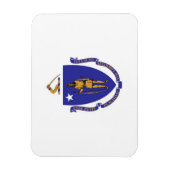Magnet Flexible Aimant souple patriotique avec drapeau du Massachu (Vertical)