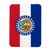 Magnet Flexible Aimant souple patriotique avec drapeau du Missouri (Vertical)