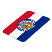 Magnet Flexible Aimant souple patriotique avec drapeau du Missouri (Côté Gauche)