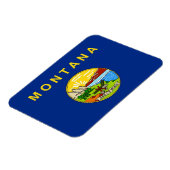 Magnet Flexible Aimant souple patriotique avec drapeau du Montana (Côté Gauche)
