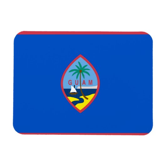 Magnet Flexible Aimant souple patriotique avec drapeau Guam (Horizontal)