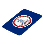 Magnet Flexible Aimant souple patriotique avec drapeau Virginia St (Côté Gauche)