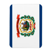 Magnet Flexible Aimant souple patriotique, drapeau de la Virginie  (Vertical)