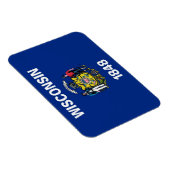 Magnet Flexible Aimant souple patriotique, drapeau de l'État du Wi (Côté Droit)