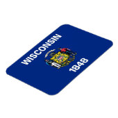 Magnet Flexible Aimant souple patriotique, drapeau de l'État du Wi (Côté Gauche)