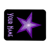 Magnet Flexible Aimant souple Purple Star 'Name' noir (Horizontal)