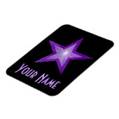 Magnet Flexible Aimant souple Purple Star 'Name' noir (Côté Gauche)