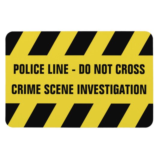 Magnet Flexible Aimant texte personnalisé Faux Police Line (Horizontal)