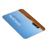 Magnet Flexible Aimant Toscane rectangulaire avec cyprès et texte (Côté Droit)