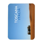 Magnet Flexible Aimant Toscane rectangulaire avec cyprès et texte (Vertical)