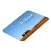 Magnet Flexible Aimant Toscane rectangulaire avec cyprès et texte (Côté Gauche)